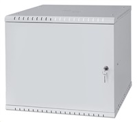 LEXI-Net 19" nástěnný rozvaděč Basic 9U, šířka 525mm, hloubka 450mm, plechové dveře, bez zad, rozložený, šedý