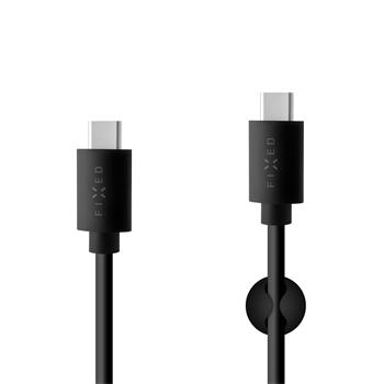 FIXED datový a nabíjecí kabel, USB-C -> USB-C, podpora PD, 60 W, délka 1 m, černá