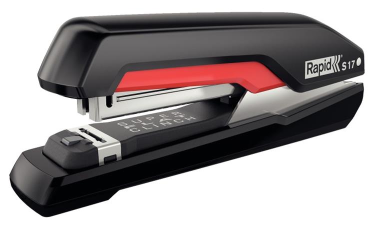 Rapid stolní sešívačka Supreme S17 SuperFlatClinch™, 30 listů, černá/červená (FS)
