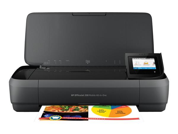 HP Officejet 250 Mobile All-in-one (A4, 10 ppm, USB, Wi-Fi, Print, Scan, Copy, Bluetooth)
