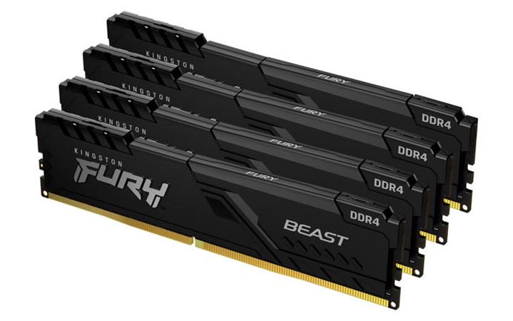 Kingston FURY Beast/DDR4/64GB/3200MHz/CL16/4x16GB/Black