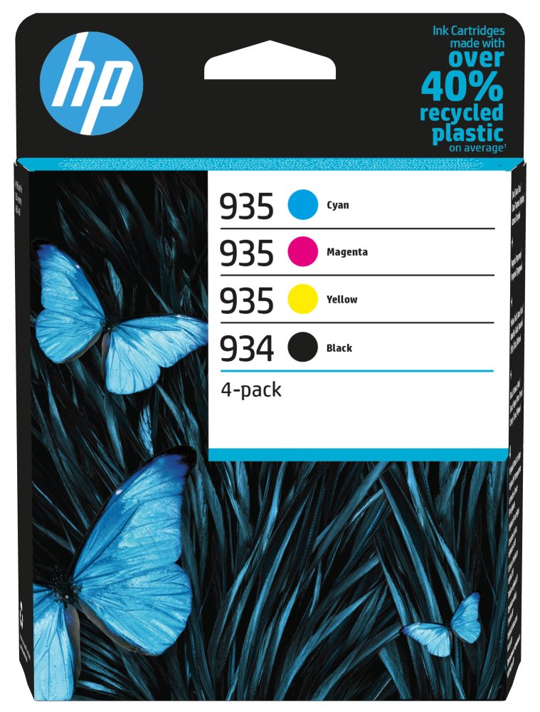 HP 934 originální inkoustová kazeta černá, azurová, purpurová, žlutá 6ZC72AE HP 934 Black / 935 CMY Ink Cartridge 4-Pack