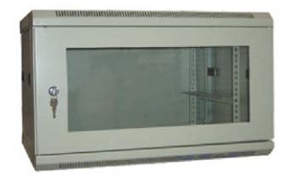XtendLan WS-9U-64B-IVORY-U XtendLan 9U/600x450, na zeď, jednodílný, rozložený, skleněné dveře, slonovina