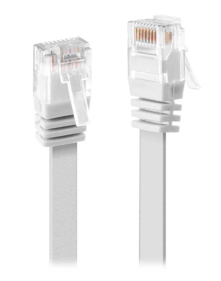 Goobay 21.92.2025 UTP patch, kat. 6, plochý, bílý XtendLan Patch kabel Cat 6 UTP 5m - bílý plochý