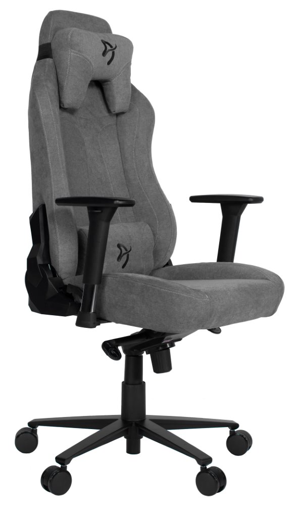 AROZZI herní židle VERNAZZA Soft Fabric Ash/ povrch Elastron/ popelavá