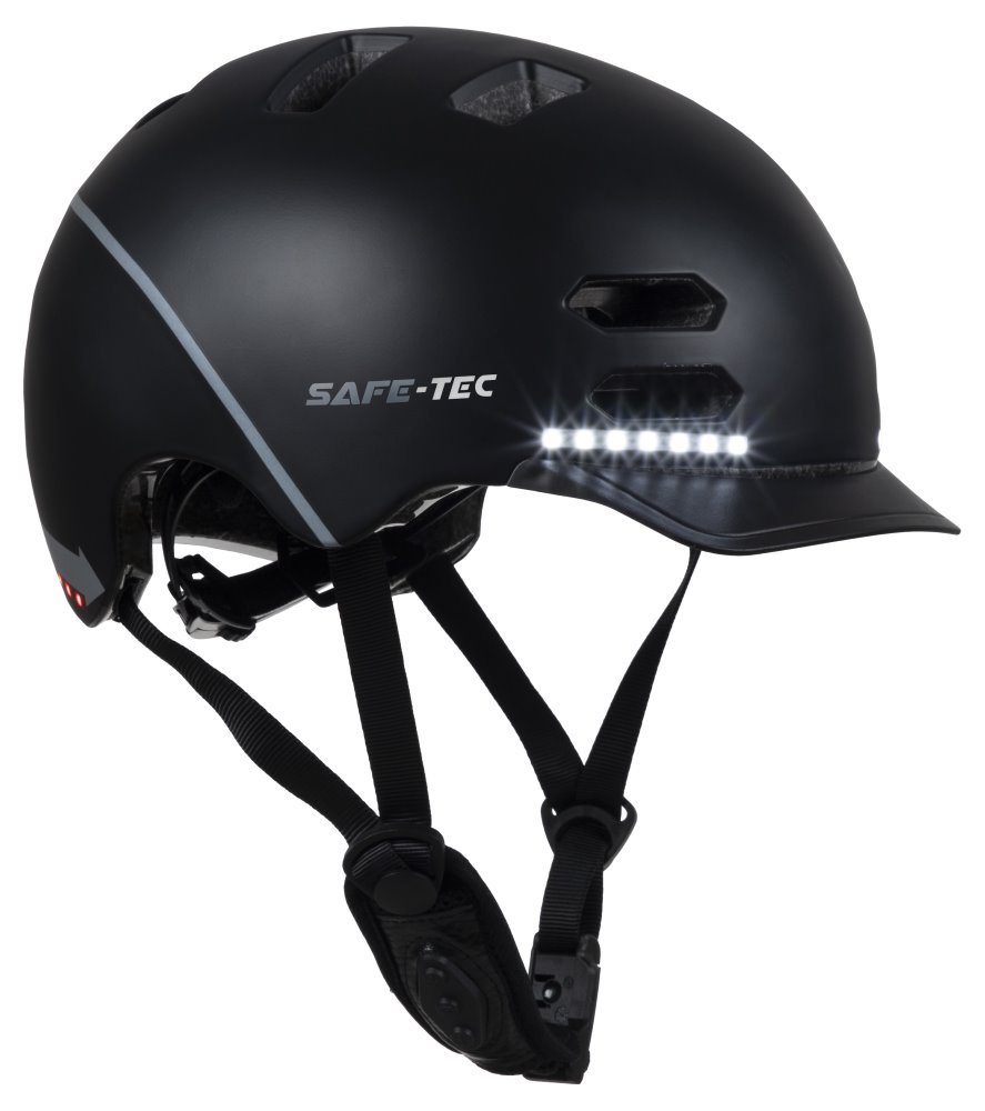 Safe-Tec SK8 SAFE-TEC Chytrá Bluetooth helma/ SK8 Black L
