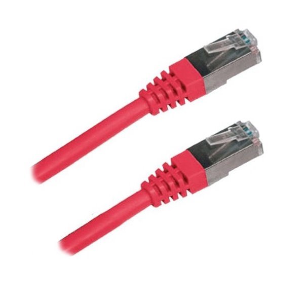 XtendLan patch kabel Cat5E, FTP - 1m, červený (prodej po 10 ks)