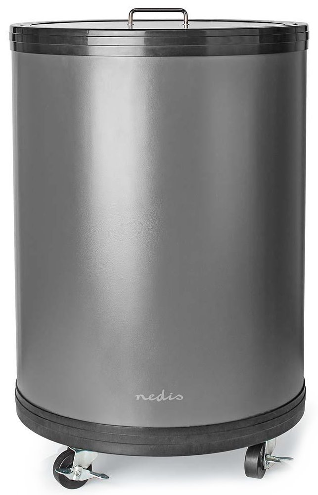 NEDIS chladicí box-lednička/ objem 30 litrů/ skleněný kryt/ kompresorové chlazení/ nastavitelná teplota 0-16 °C/ šedý
