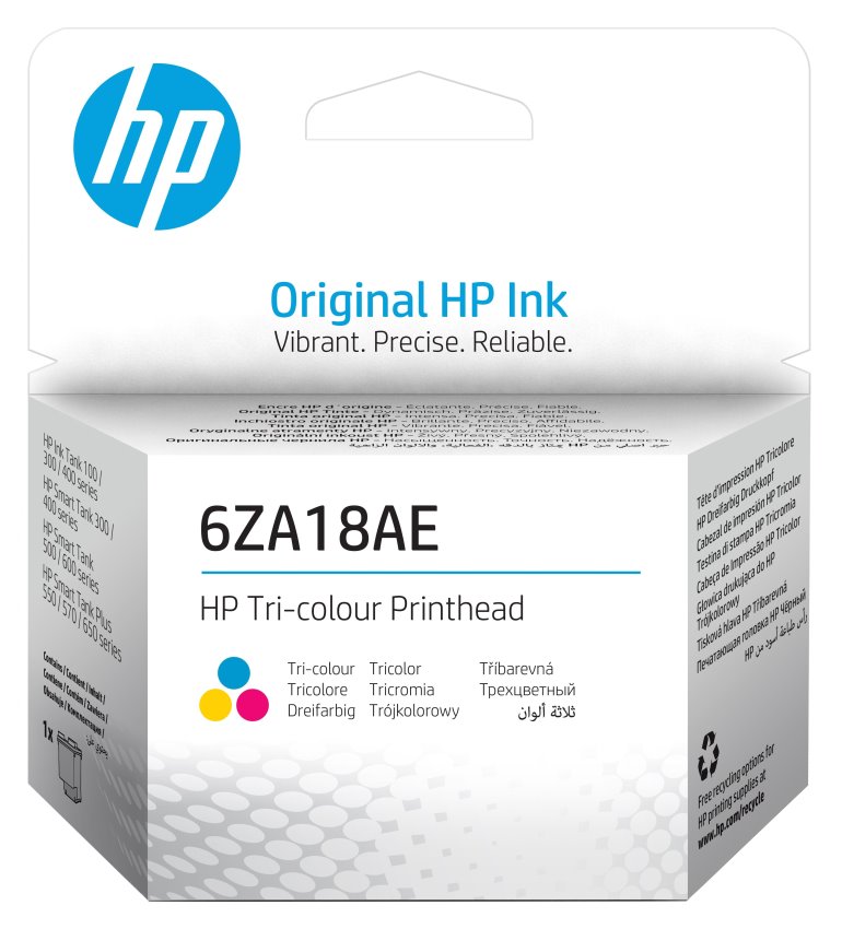 HP 6ZA18AE - originální HP Tri-Color Printhead