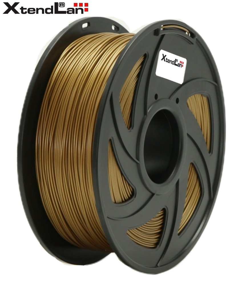 XtendLAN PLA 1,75mm zlatý 1kg XtendLan filament PLA 1kg zlatý