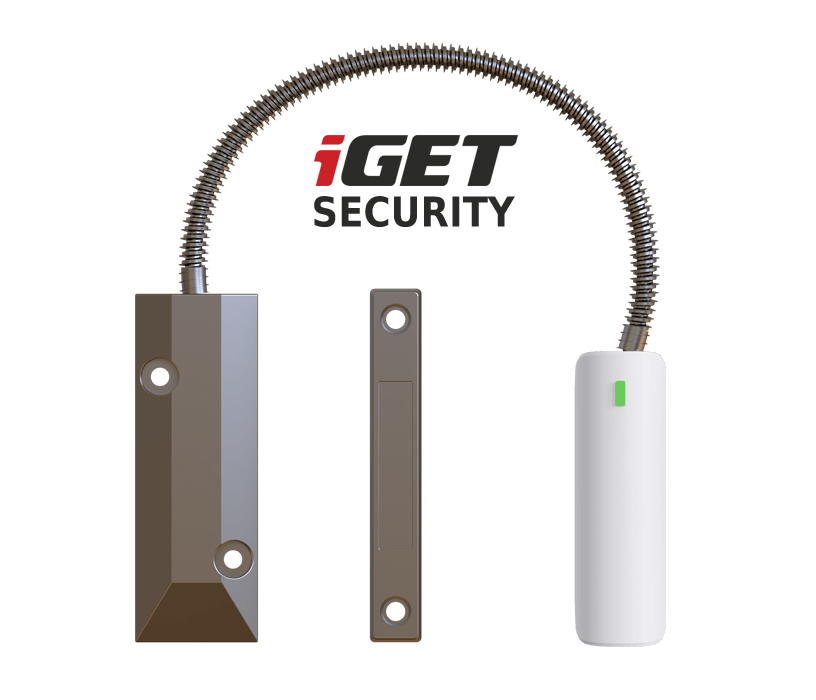 iGET SECURITY EP21 - senzor na železné dveře/okna/vrata pro alarm M5, výdrž baterie až 5 let