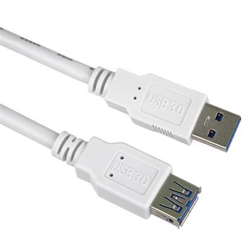 Premiumcord ku3paa05w Prodlužovací USB 3.0 Super-speed 5Gbps A-A, MF, 9pin, 0,5m, bílý PremiumCord Prodlužovací kabel USB 3.0 Super-speed 5Gbps A-A, MF, 9pin, 0.5m, bílá