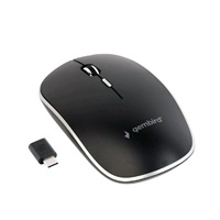 GEMBIRD MUSW-4BSC-01 Silent wireless optical mouse black Type-C receiver