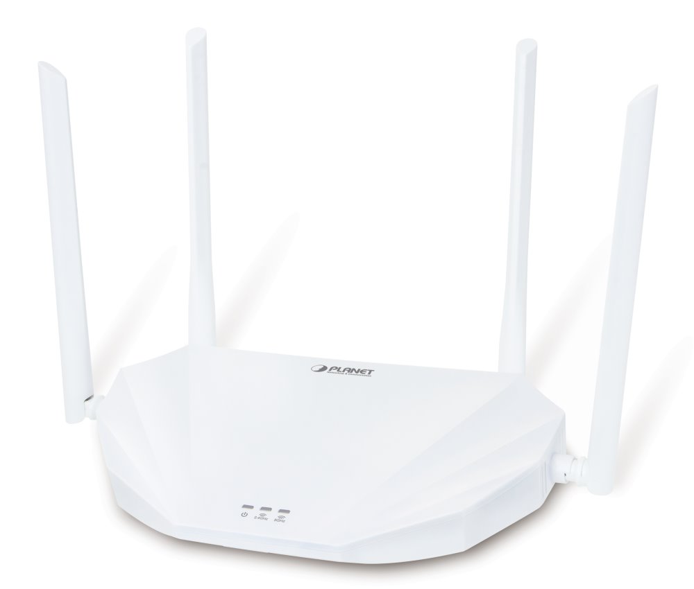 Planet WDRT-1800AX WiFi6 router/AP, dual 2,4/5GHz, 802.11ax 1800Mbps, MESH, Firewall, 32+32 klientů