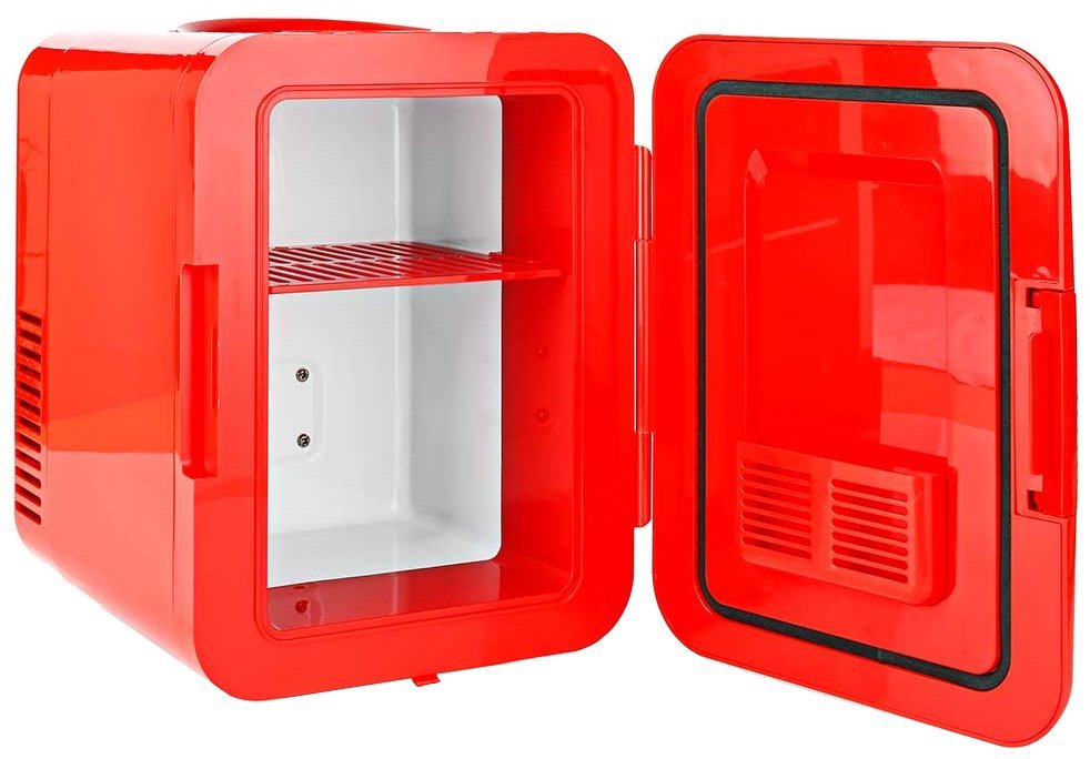 Nedis KAFR120CRD - Přenosná mini lednička| 4 l | 12 V DC / 100 - 240 V AC | Červená