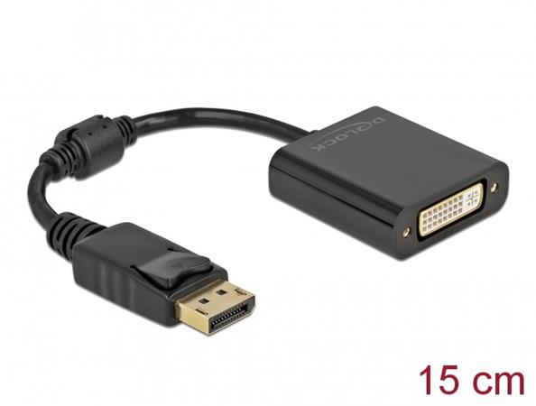 Delock Adaptér DisplayPort 1.1 samec na DVI samice pasivní černý