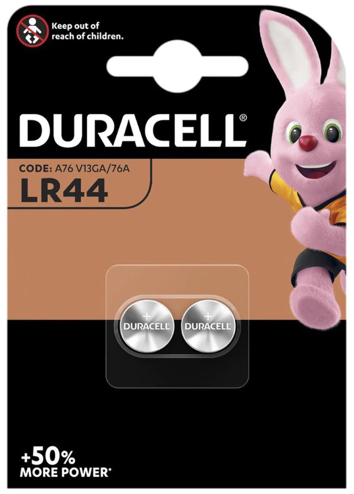 Duracell Alkalická knoflíková baterie LR44 2 ks
