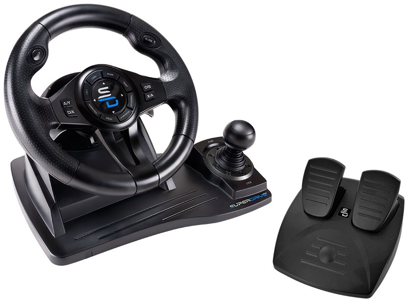 SUPERDRIVE Sada volantu, pedálů a řadící páky GS550/ PS4/ Xbox One/ Xbox Series X/S / PC