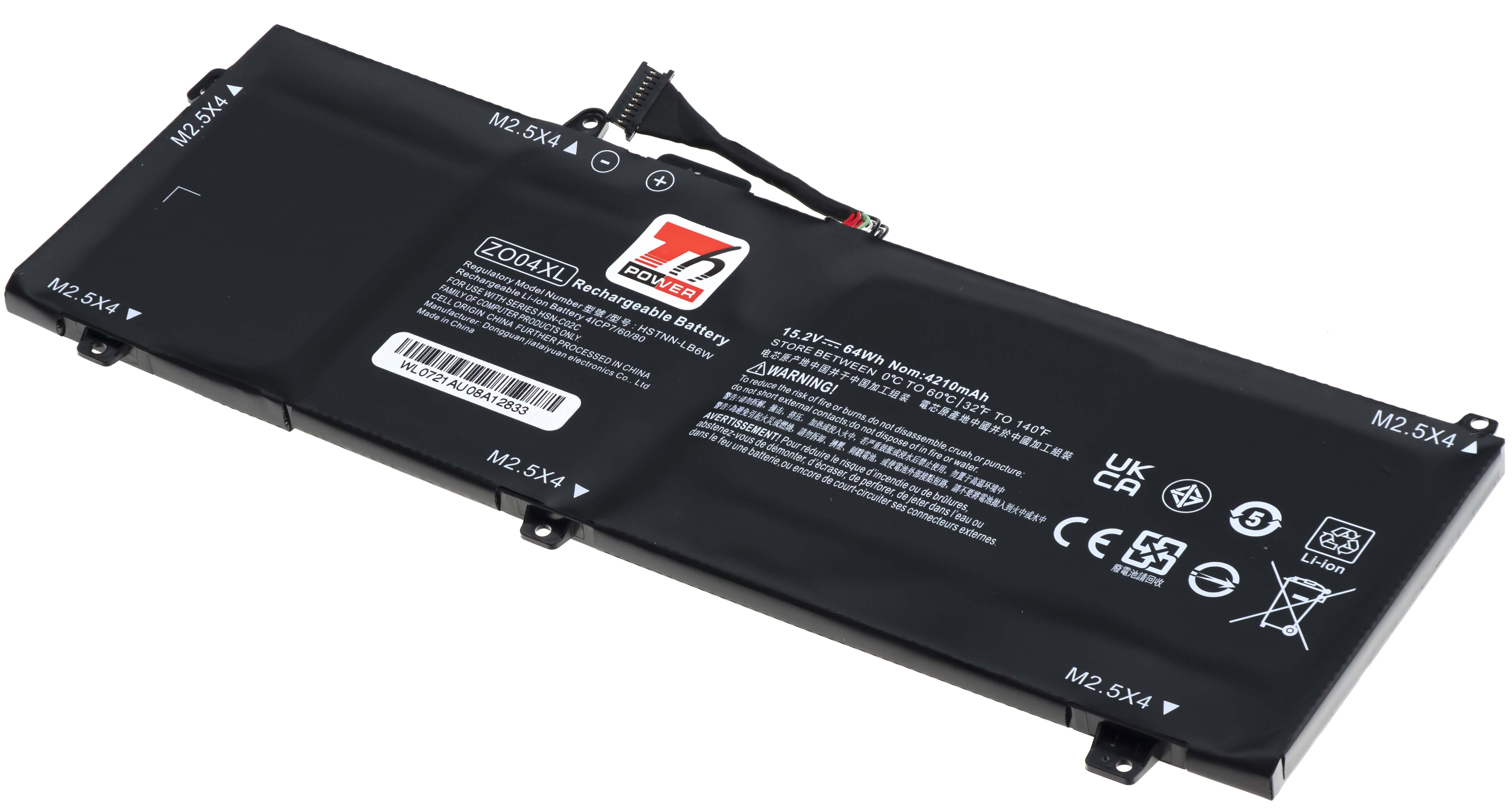 T6 Power NBHP0183 baterie - neoriginální Baterie T6 Power HP ZBook Studio G3, ZBook Studio G4, 4210mAh, 64Wh, 4cell, Li-pol