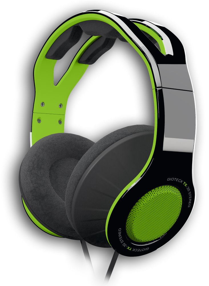 Headset, herní, náhlavní, drátový, mikrofon, multiplatforma, 40mm měniče, 3,5mm jack, černo-zelený