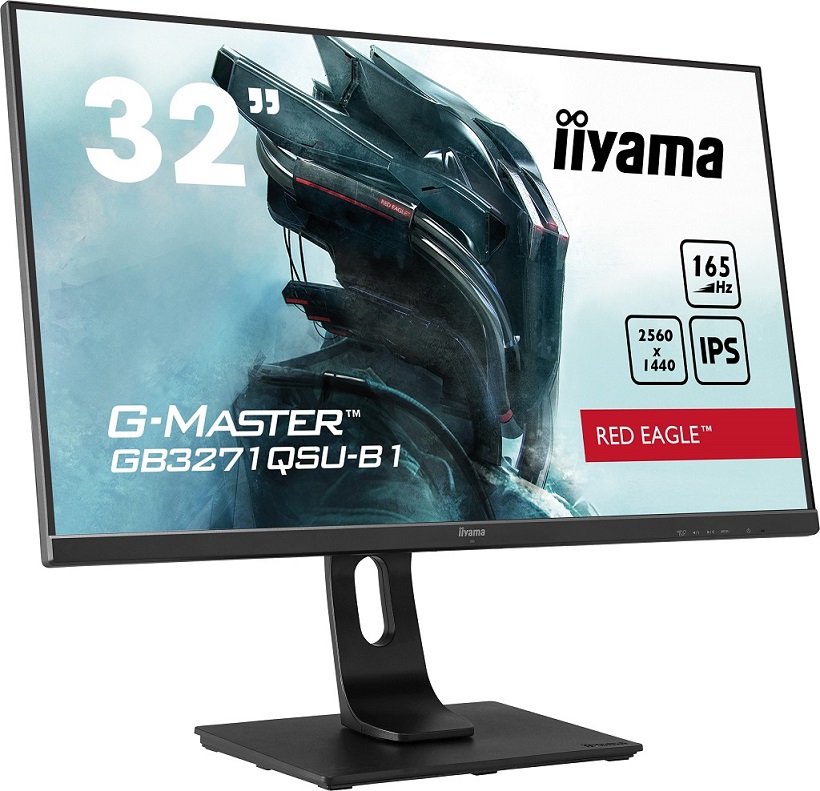 32" iiyama G-Master GB3271QSU-B1: IPS, WQHD@165Hz, 400cd/m2, 1ms, HDMI, DP, USB, FreeSync, height