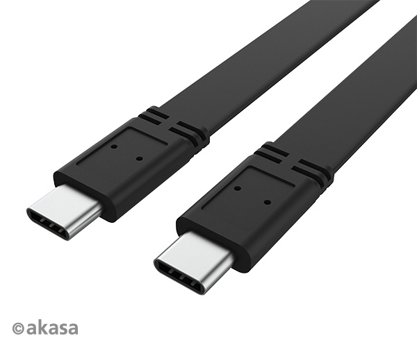 AKASA kabel USB-C na USB-C, 20G, 46W PD, 4K@60Hz, 1m