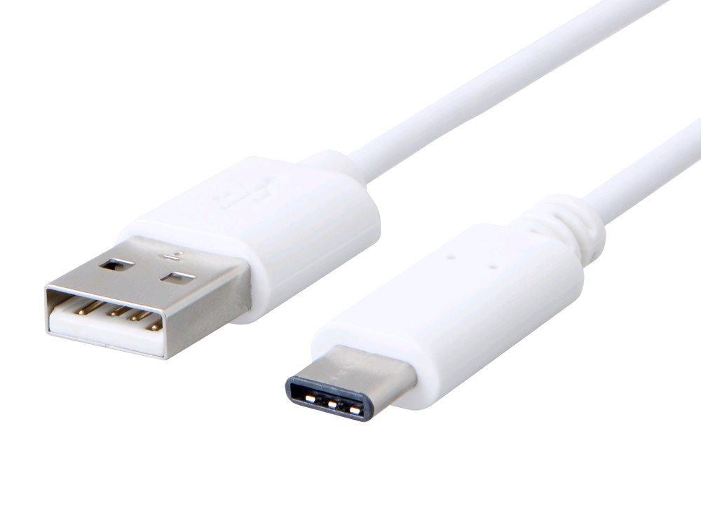 C-TECH kabel USB 2.0 AM na USB-C (AM/CM), 2m, bílá