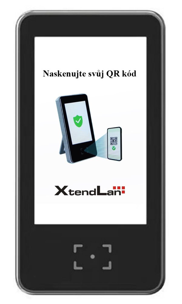 XtendLan samoobslužná čtečka QR kódů (Covid Green Pass, atd.), online ověření, WiFi a LAN, releový výstup