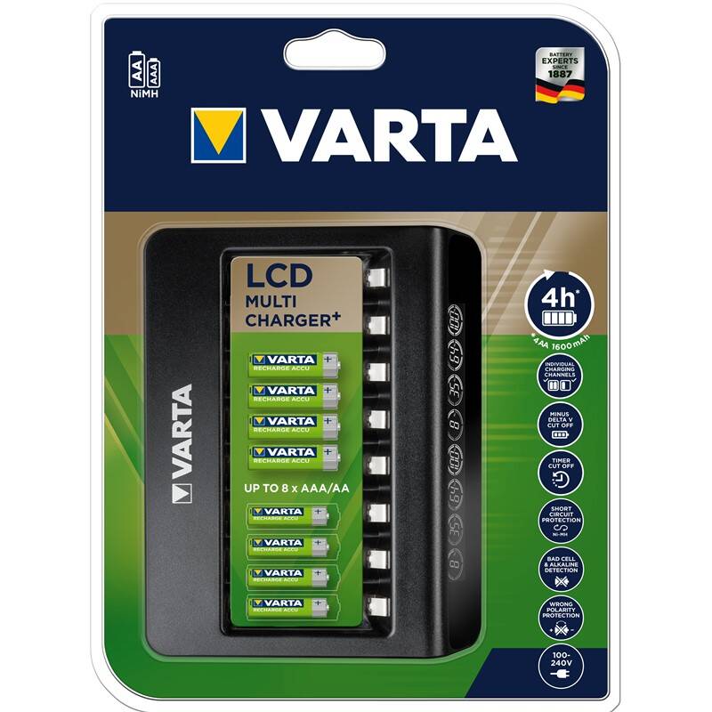 Nabíječka VARTA LCD MULTI CHARGER pro 1-8ks R03/R06 NA57681