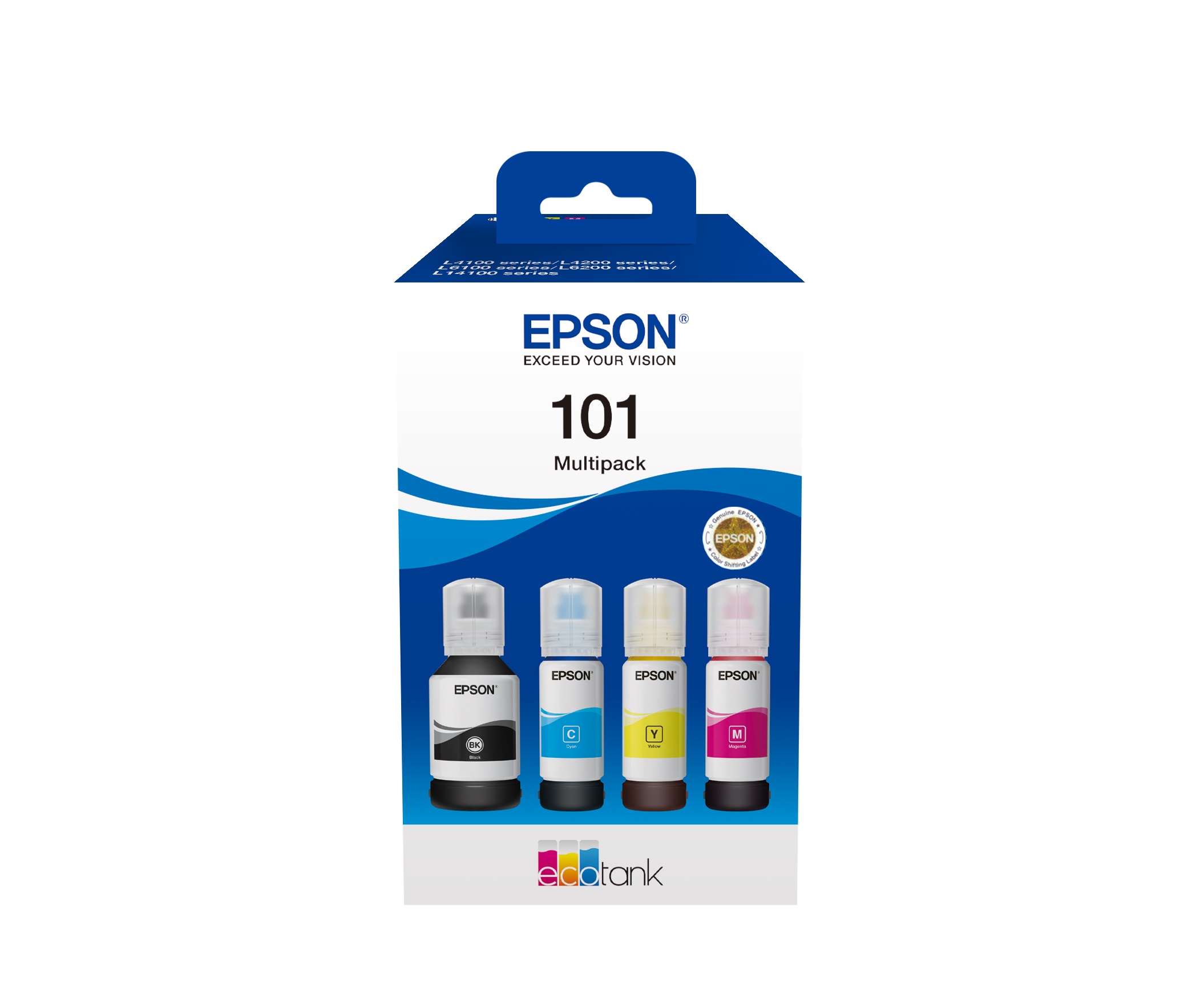 Epson inkoustová náplň/ T03V64A/ 101 EcoTank/ L6160/ L6170/ L6190/ L4150/ L4160/ 4-colour Mulitpack
