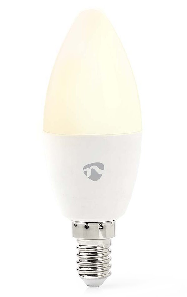 NEDIS Wi-Fi chytrá LED žárovka/ E14/ svíčka/ 4,9W/ 230V/ 470lm/ teplá až studená bílá/ 2700 - 6500K/ RGB/ stmívatelná