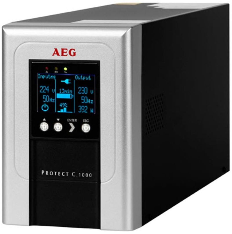AEG UPS Protect C. 1000/ 1000VA/ 900W/ 230V/ Online UPS