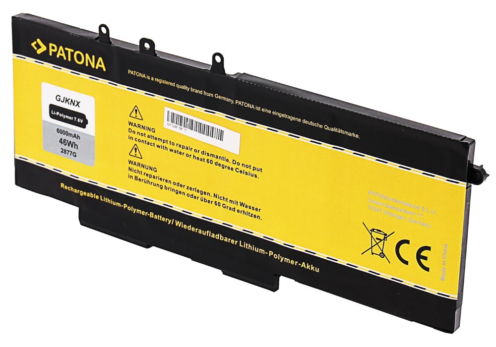 PATONA baterie pro ntb DELL E5280/E5480 6000mAh Li-Pol 7,6V GJKNX / 3DDDG
