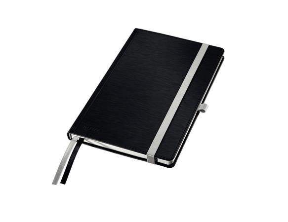 LEITZ Zápisník STYLE A5, tvrdé desky, čistý, saténově černá