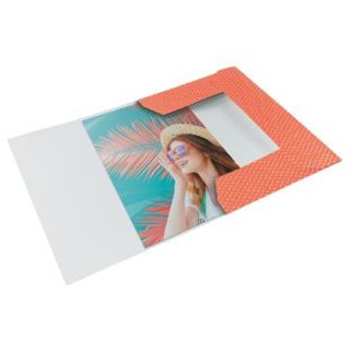 Esselte Colour'Breeze A4 Deska s gumičkou kartonová korálová Esselte desky na dokumenty Colour Breeze, kartonové, korálová