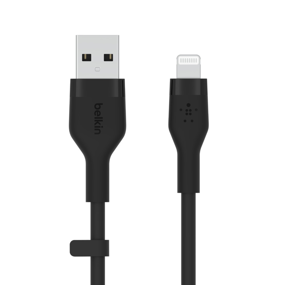 Belkin CAA008bt1MBK USB-A na LTG_silikon, 1m, černý Belkin kabel USB-A na LTG_silikon, 1M, černý