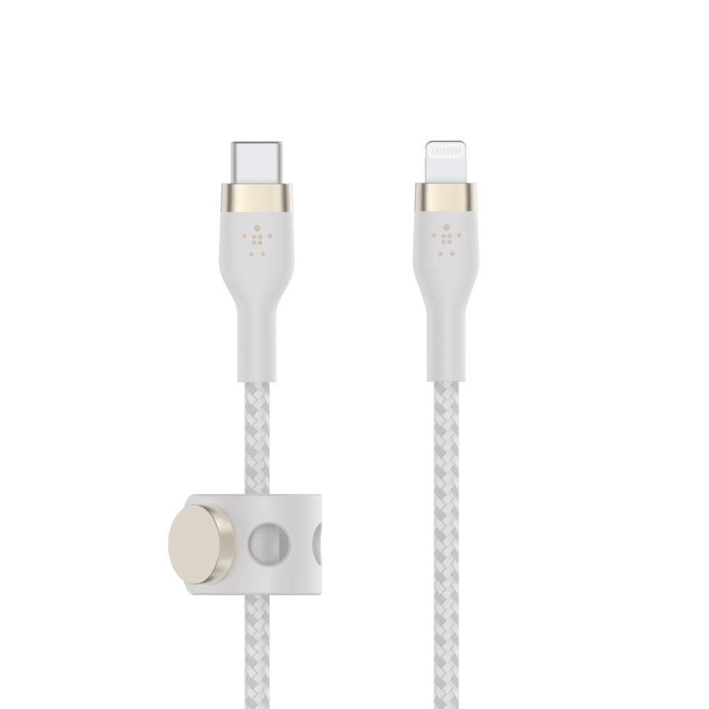Belkin USB-C kabel s lightning konektorem, 1m, bílý - odolný PRO Flex