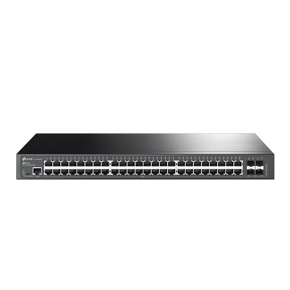 TP-Link TL-SG3452X TP-Link OMADA JetStream switch TL-SG3452X (48xGbE, 4xSFP+, 2xconsole, fanless)