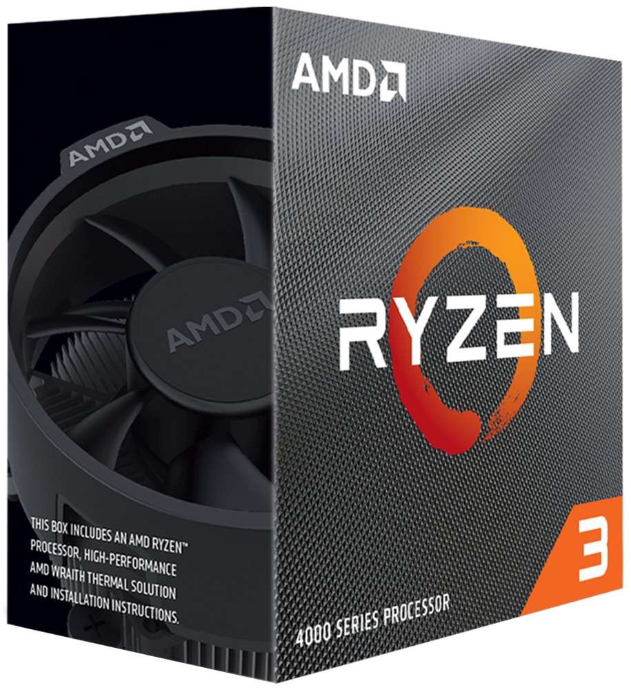 AMD Ryzen 3 4100 100-100000510BOX CPU AMD RYZEN 3 4100, 4-core, 3.8GHz, 6MB cache, 65W, socket AM4, BOX