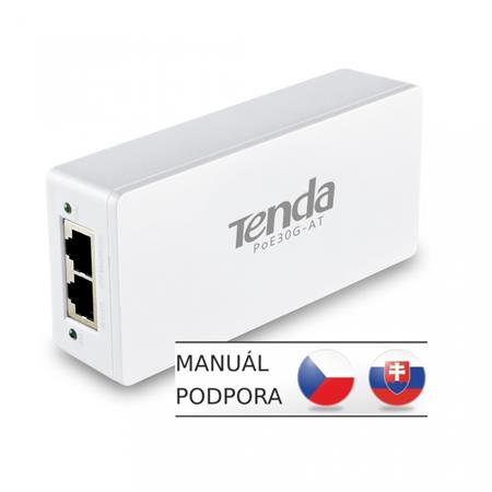 Tenda PoE30G-AT - Gigabit Power Injector, 30W, 48V, 802.3at/802.3af,PD Autodet., 2x GbE LAN