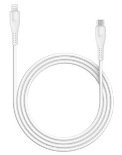 CANYON nabíjecí kabel Lightning MFI-4, USB-C Power delivery 18W, Apple certifikát, délka 1.2m, bílá