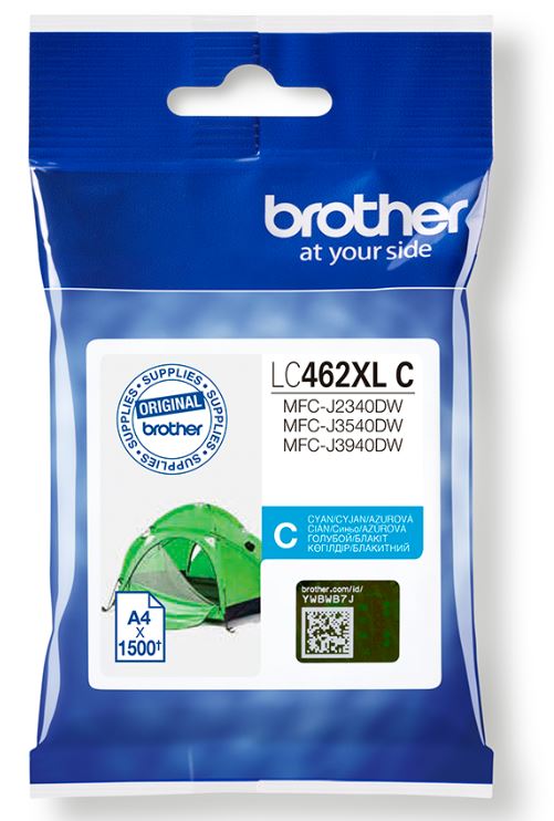 Brother LC-462XLC - originální BROTHER INK LC-462XLC - cyan- cca 1500stran, pro MFC-J2340 MFC-J3540 MFC-J3940