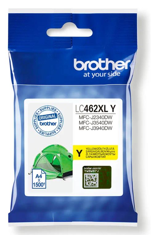 Brother LC-462XLY - originální BROTHER INK LC-462XLY - yellow - cca 1500stran, pro MFC-J2340 MFC-J3540 MFC-J3940