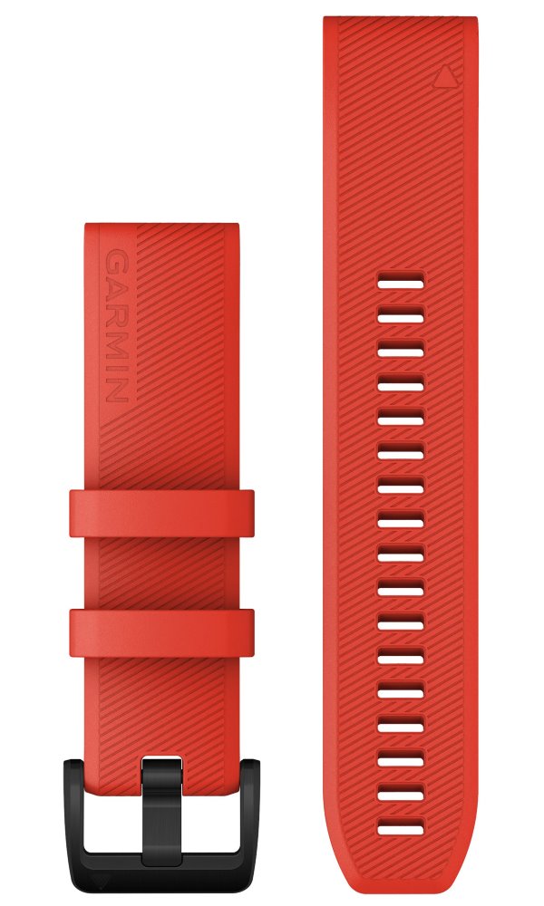 Garmin Řemínek QuickFit 22 mm, červený s přezkou z černé nerezové oceli