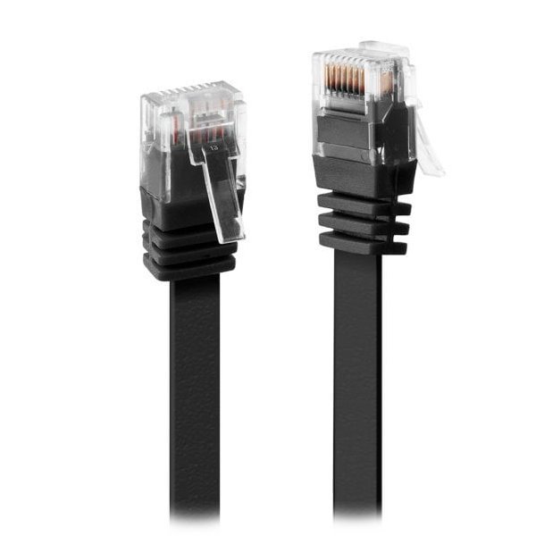 XtendLan Patch kabel Cat 6 UTP 1m - černý plochý