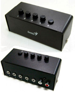 Genius Stereo Switching Box Genius Stereo Switching Box, pro výběr zvukového výstupu až na 5 repro