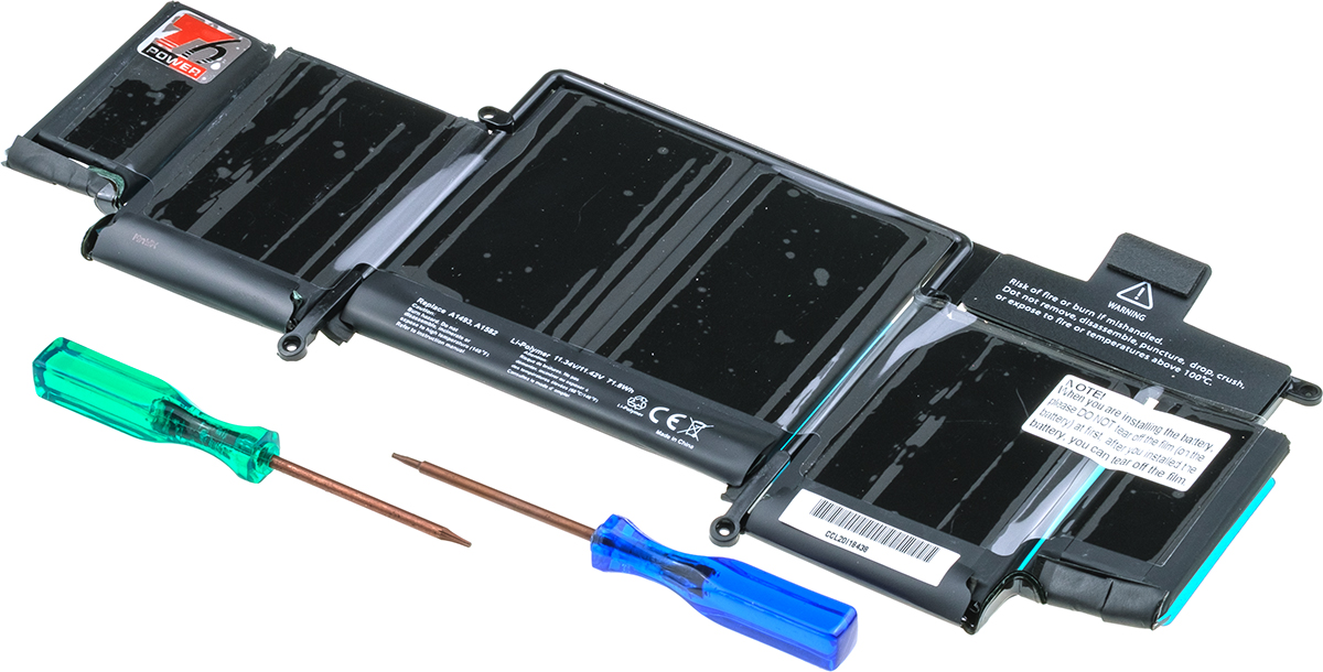 T6 power NBAP0033 baterie - neoriginální Baterie T6 Power Apple MacBook Pro 13" Retina (2013, 2014, 2015), 6330mAh, 71,8Wh, 6cell, Li-pol