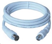 PREMIUMCORD TV kabel anténní propojovací 1m (koaxiální, M/F, 75 Ohm)