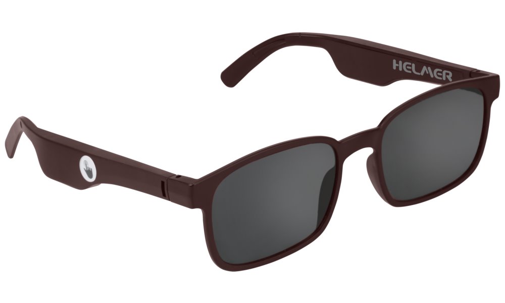 Helmer SG 13 HLMSG13br HELMER chytré brýle SG 13/ polarizační/ dotykové/ UV 400/ Bluetooth/ repro/ sluchátka/ mikrofon/ hnědé