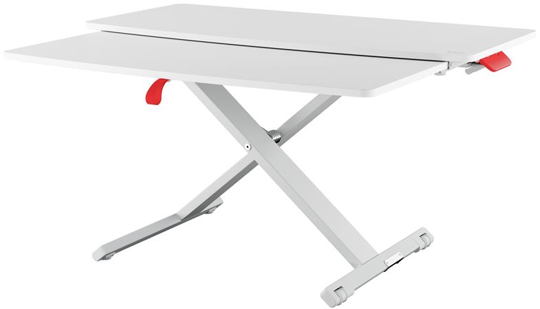 LEITZ Ergonomický pracovní stůl pro práci v sedě/ve stoje s výsuvnou zásuvkou na klávesnici ERGO Cosy